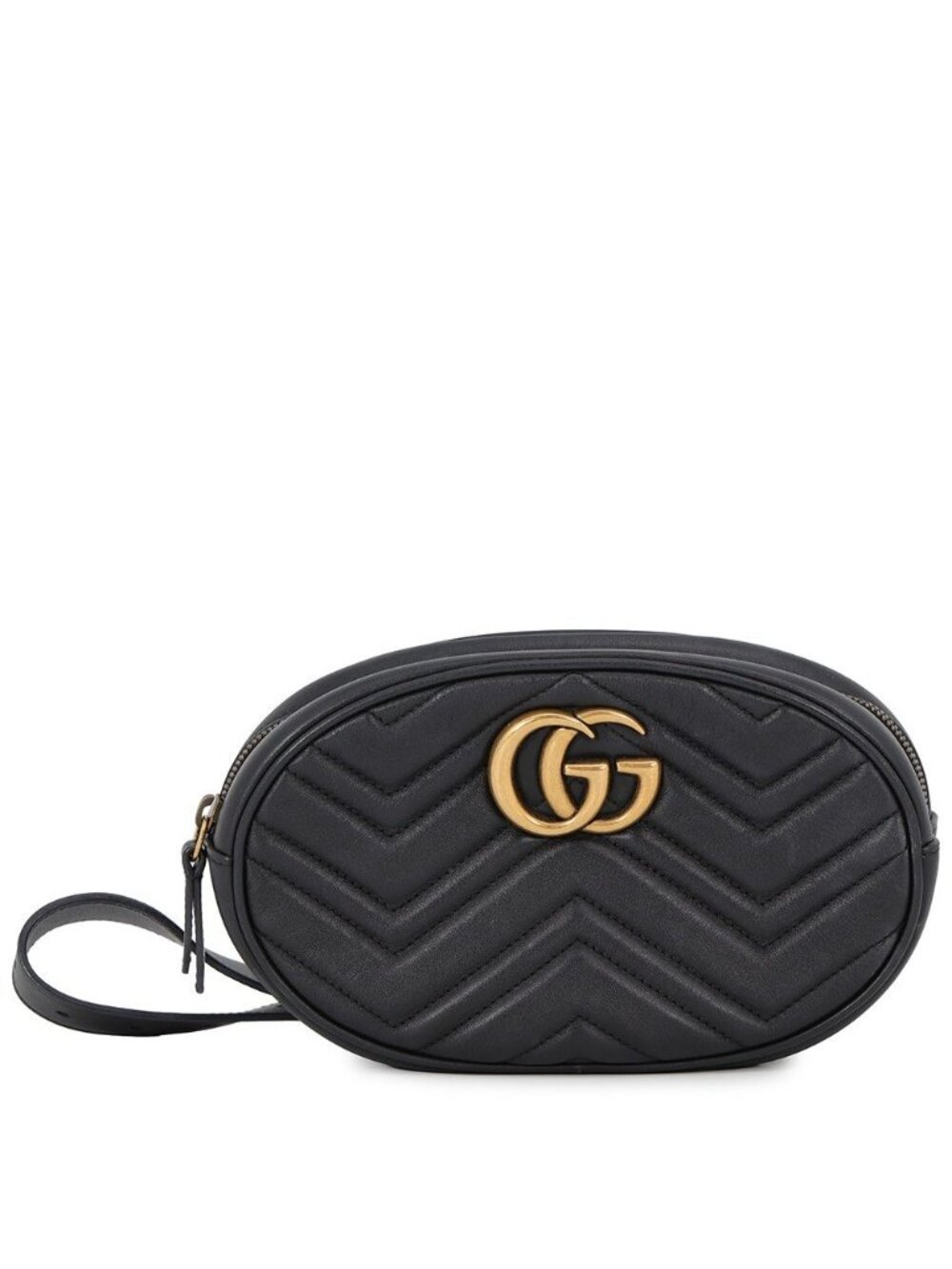 Gucci Belt Bag GG Marmont Leather Bag Waist Pouch Black